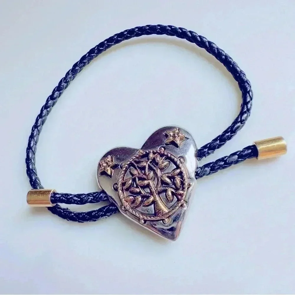 Unisex Alexander McQueen Heart Leather Strap Bracelet
